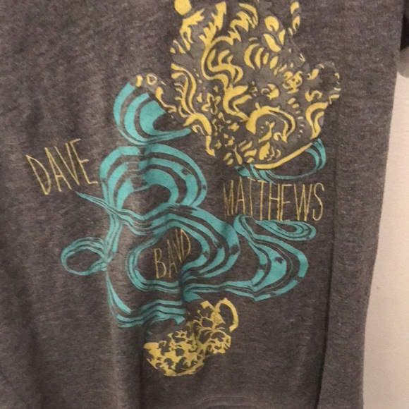 Dave Mathews Band v neck grey concert t shirt - Picture 2 of 5